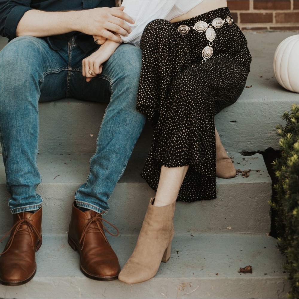 Tan booties